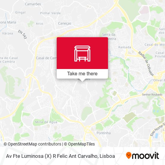Av Fte Luminosa (X) R Felic Ant Carvalho mapa