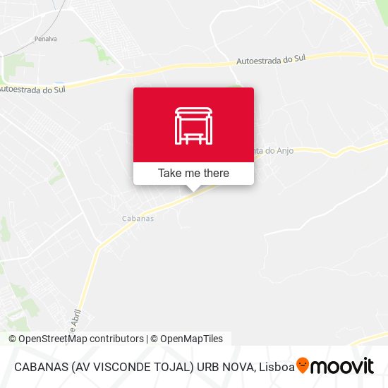 CABANAS (AV VISCONDE TOJAL) URB NOVA map