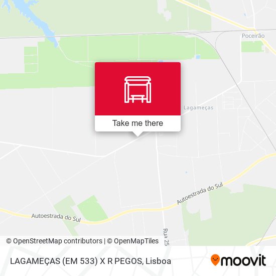 LAGAMEÇAS (EM 533) X R PEGOS map