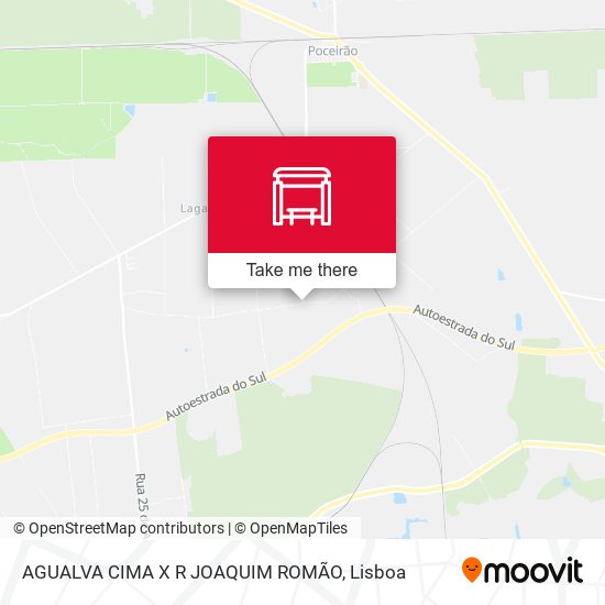 AGUALVA CIMA X R JOAQUIM ROMÃO mapa