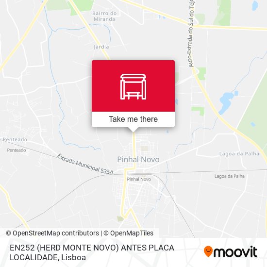 EN252 (HERD MONTE NOVO) ANTES PLACA LOCALIDADE map