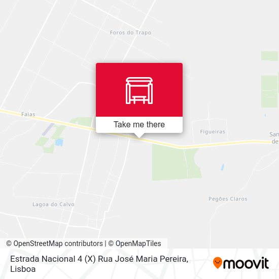 Estrada Nacional 4 (X) Rua José Maria Pereira map