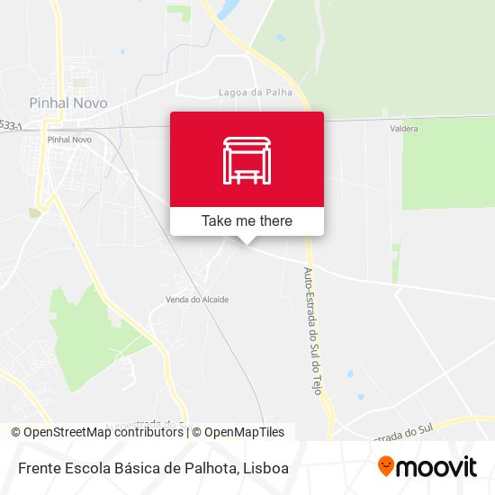 Frente Escola Básica de Palhota mapa