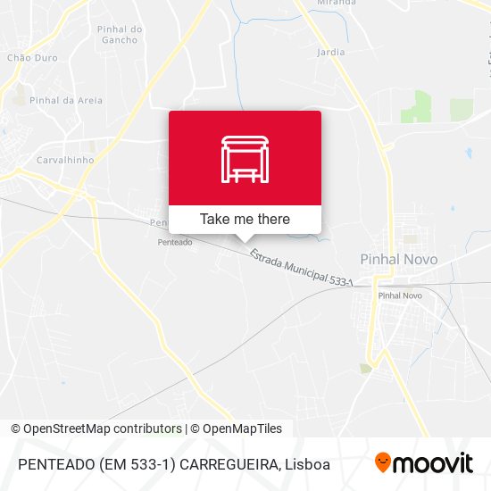 PENTEADO (EM 533-1) CARREGUEIRA mapa