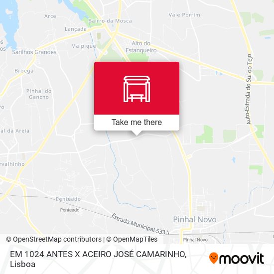 EM 1024 ANTES X ACEIRO JOSÉ CAMARINHO map