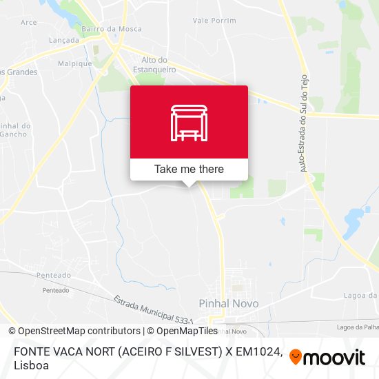 FONTE VACA NORT (ACEIRO F SILVEST) X EM1024 map