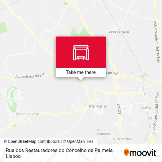 Rua dos Restauradores do Concelho de Palmela map