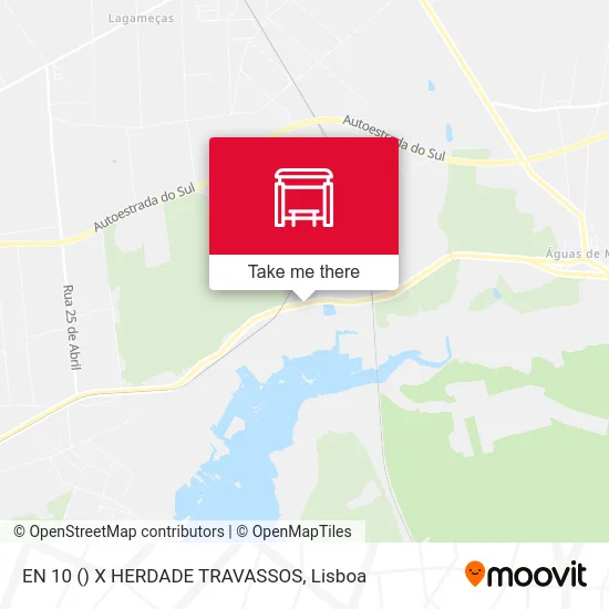 EN 10 () X HERDADE TRAVASSOS map