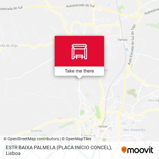 ESTR BAIXA PALMELA (PLACA INÍCIO CONCEL) mapa