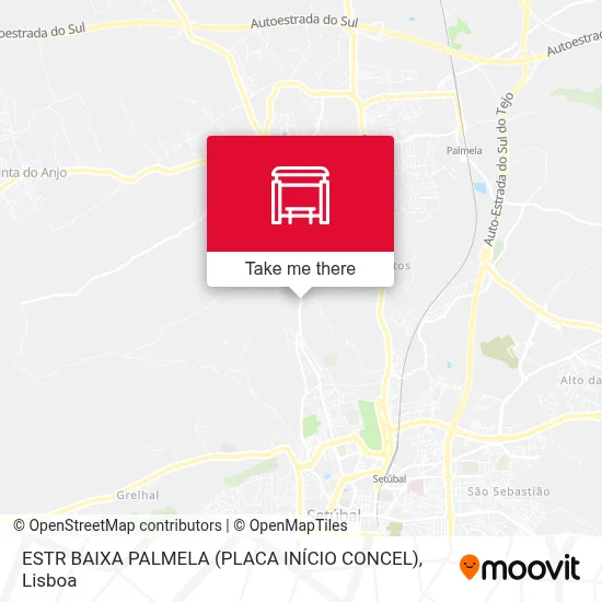 ESTR BAIXA PALMELA (PLACA INÍCIO CONCEL) map