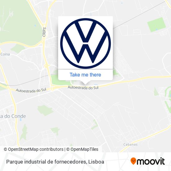 Parque industrial de fornecedores map