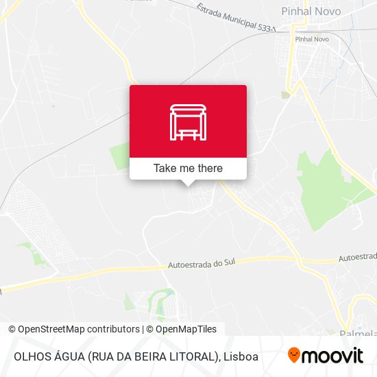 OLHOS ÁGUA (RUA DA BEIRA LITORAL) mapa