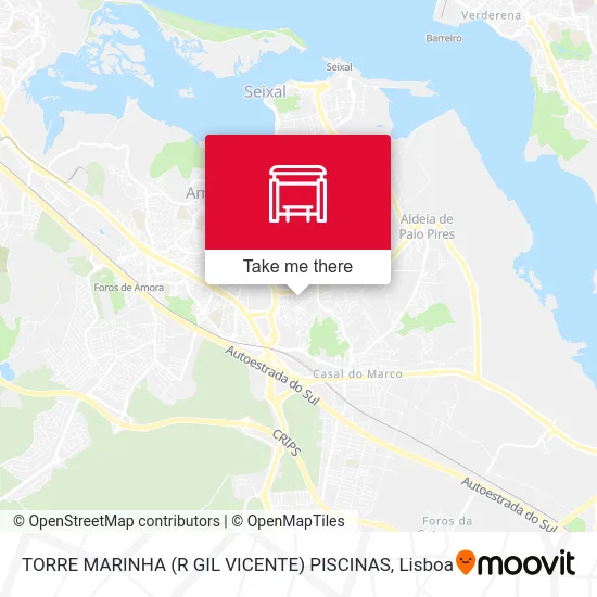 TORRE MARINHA (R GIL VICENTE) PISCINAS map
