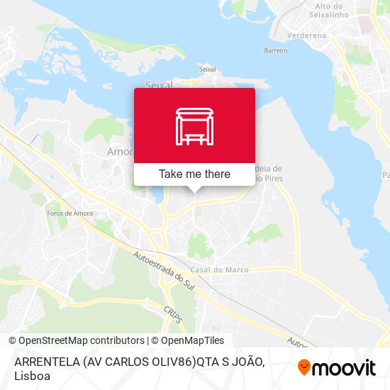 ARRENTELA (AV CARLOS OLIV86)QTA S JOÃO mapa