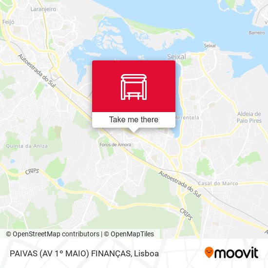 PAIVAS (AV 1º MAIO) FINANÇAS map