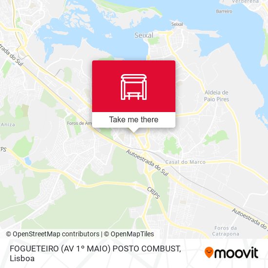 FOGUETEIRO (AV 1º MAIO) POSTO COMBUST mapa
