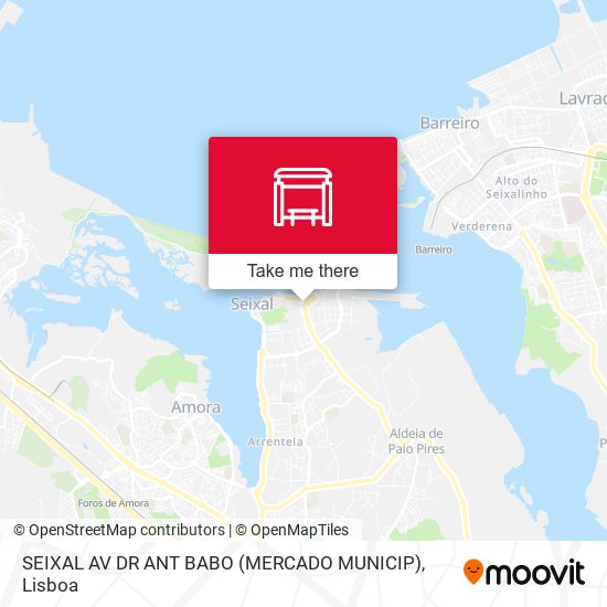 SEIXAL AV DR ANT BABO (MERCADO MUNICIP) mapa