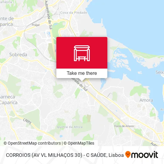 CORROIOS (AV VL MILHAÇOS 30) - C SAÚDE map