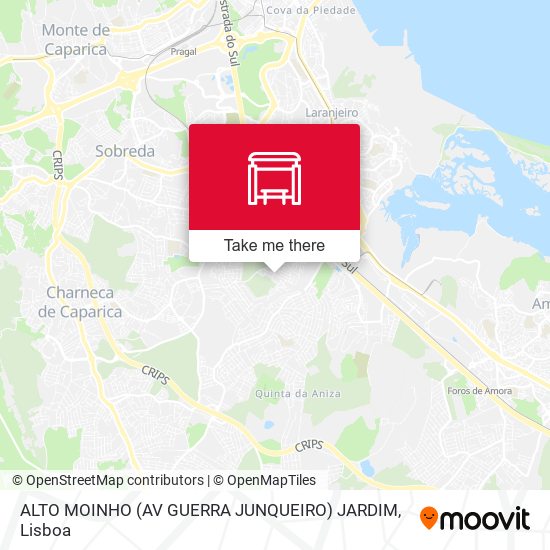 ALTO MOINHO (AV GUERRA JUNQUEIRO) JARDIM mapa