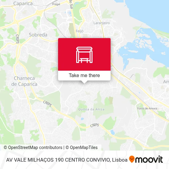 AV VALE MILHAÇOS 190 CENTRO CONVIVIO map