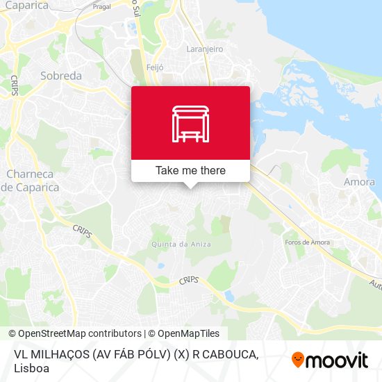 VL MILHAÇOS (AV FÁB PÓLV) (X) R CABOUCA mapa