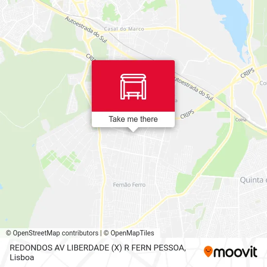 REDONDOS AV LIBERDADE (X) R FERN PESSOA map