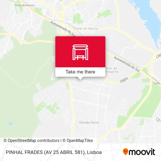 PINHAL FRADES (AV 25 ABRIL 581) map