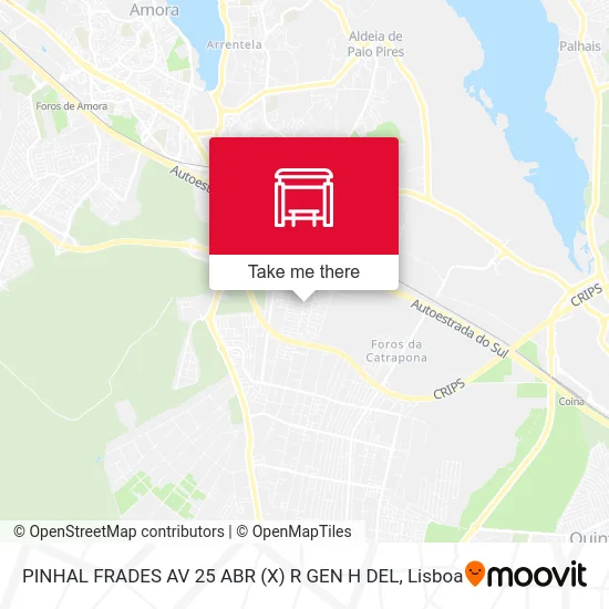 PINHAL FRADES AV 25 ABR (X) R GEN H DEL map