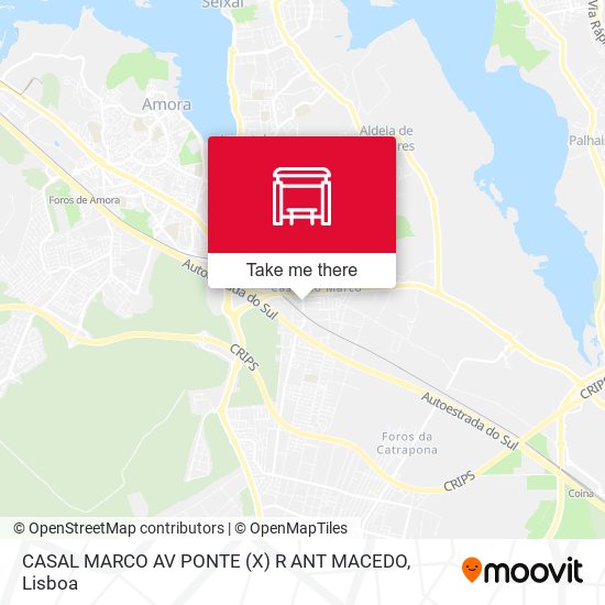 CASAL MARCO AV PONTE (X) R ANT MACEDO map