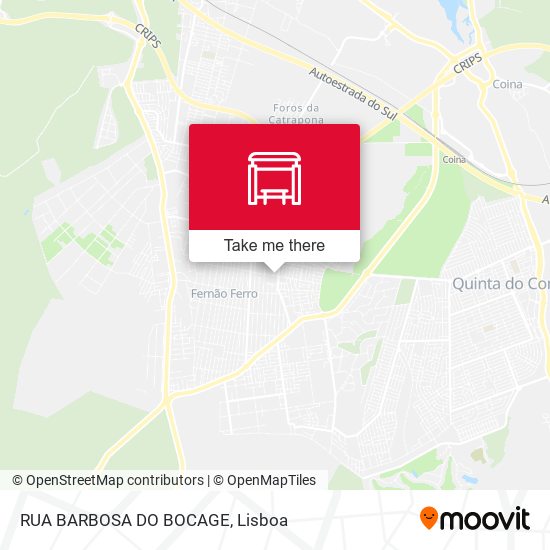 RUA BARBOSA DO BOCAGE mapa