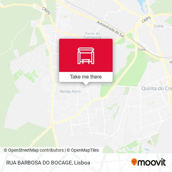 RUA BARBOSA DO BOCAGE mapa