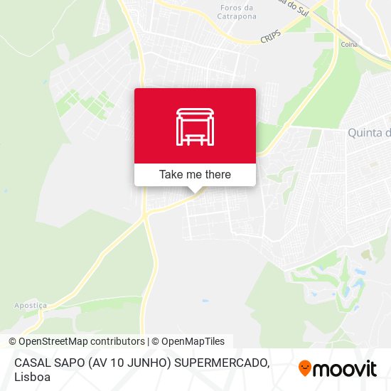 CASAL SAPO (AV 10 JUNHO) SUPERMERCADO map