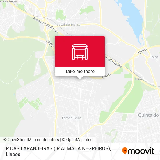 R DAS LARANJEIRAS ( R ALMADA NEGREIROS) map