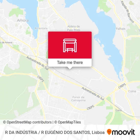 R DA INDÚSTRIA / R EUGÉNIO DOS SANTOS map