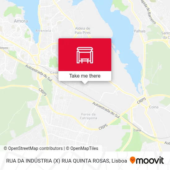 RUA DA INDÚSTRIA (X) RUA QUINTA ROSAS map