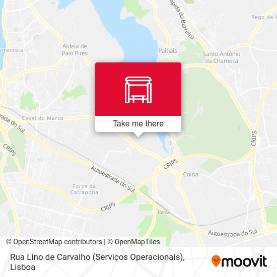 Rua Lino de Carvalho (Serviços Operacionais) map