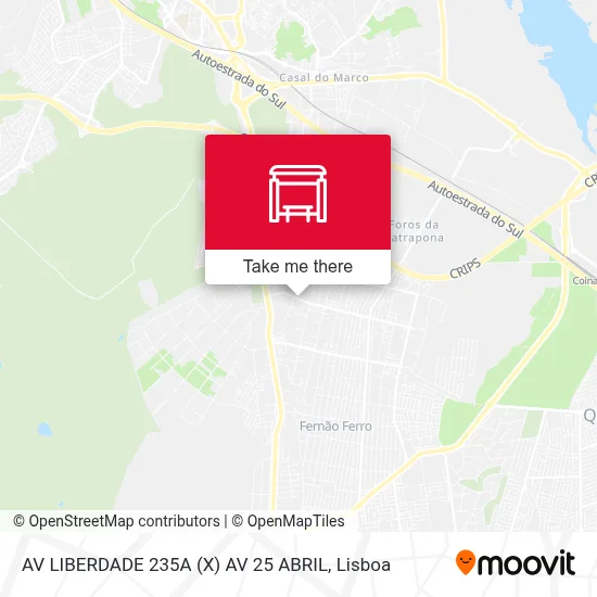 AV LIBERDADE 235A (X) AV 25 ABRIL map