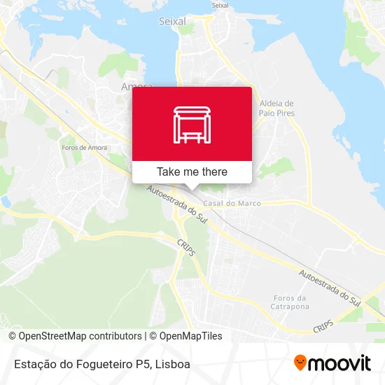 Estação do Fogueteiro P5 map