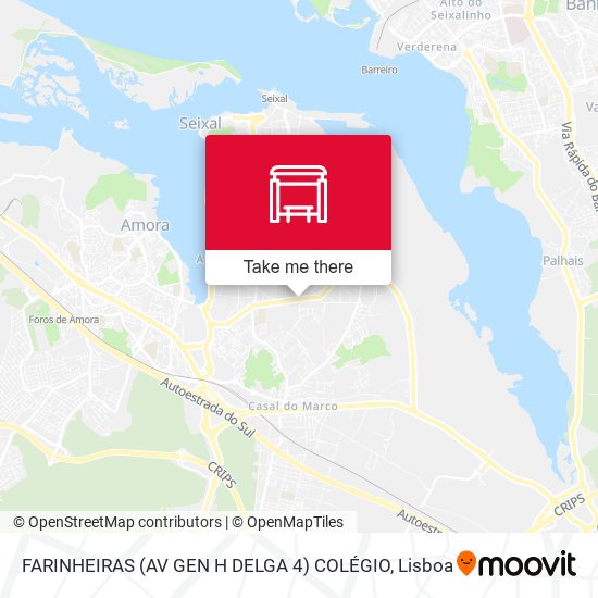 FARINHEIRAS (AV GEN H DELGA 4) COLÉGIO mapa