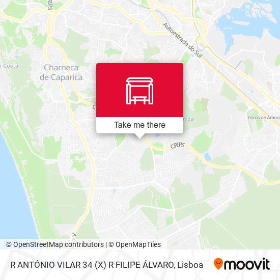 R ANTÓNIO VILAR 34 (X) R FILIPE ÁLVARO mapa