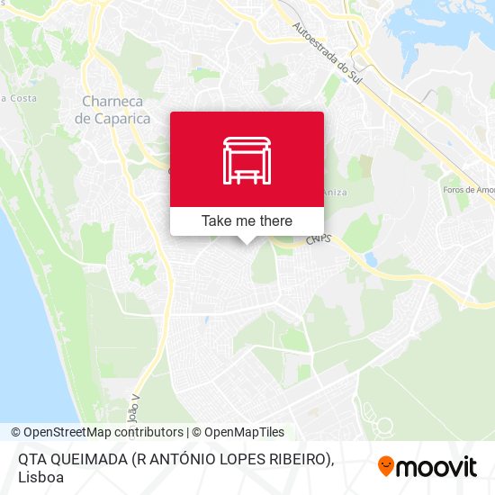 QTA QUEIMADA (R ANTÓNIO LOPES RIBEIRO) mapa
