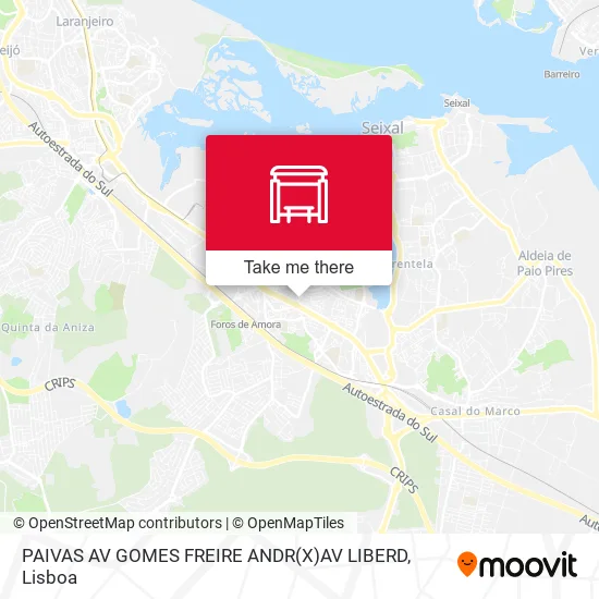 PAIVAS AV GOMES FREIRE ANDR(X)AV LIBERD map