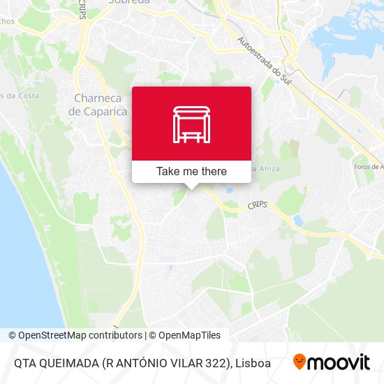 QTA QUEIMADA (R ANTÓNIO VILAR 322) mapa