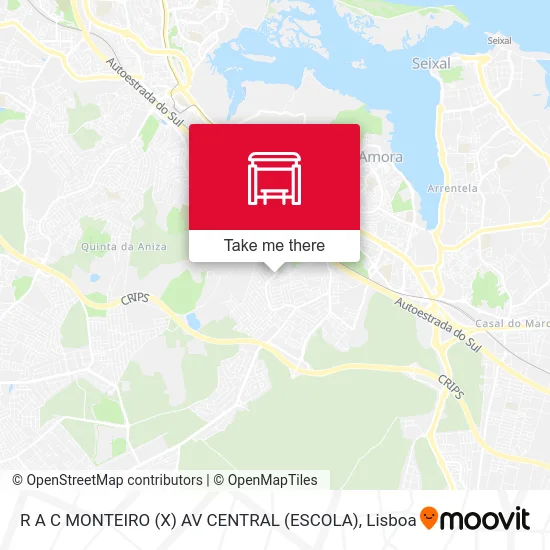 R A C MONTEIRO (X) AV CENTRAL (ESCOLA) map