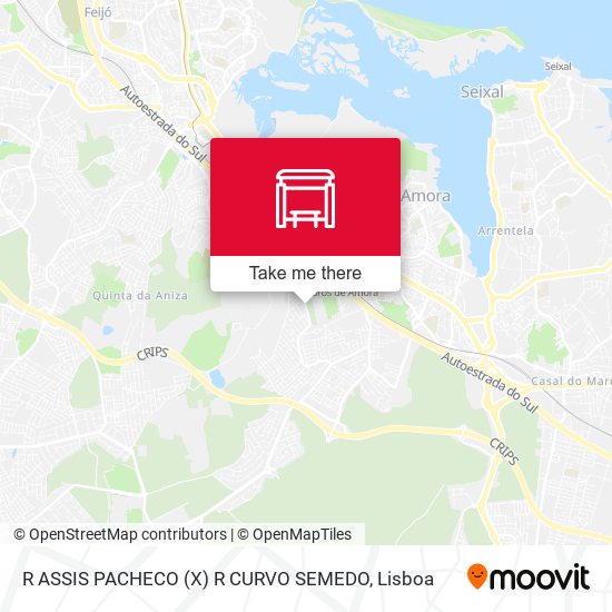 R ASSIS PACHECO (X) R CURVO SEMEDO mapa
