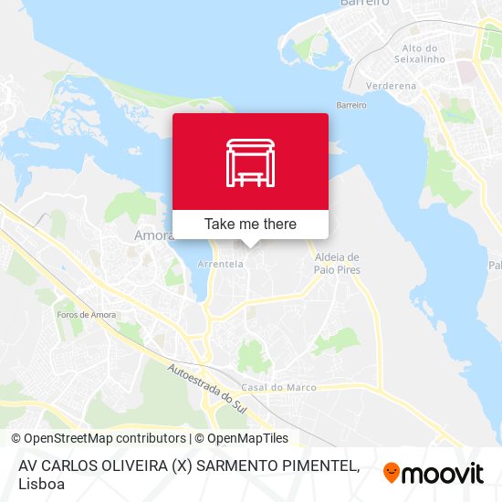 AV CARLOS OLIVEIRA (X) SARMENTO PIMENTEL mapa