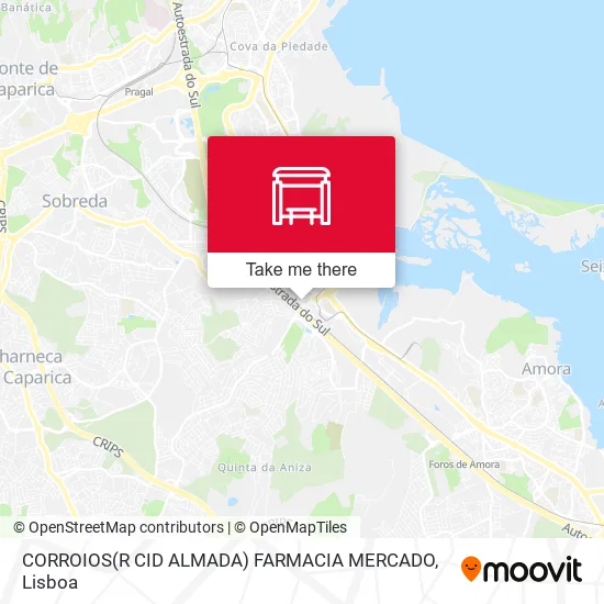 CORROIOS(R CID ALMADA) FARMACIA MERCADO map