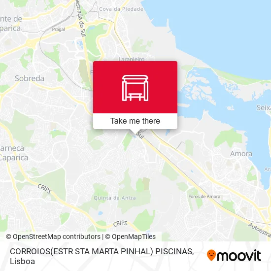 CORROIOS(ESTR STA MARTA PINHAL) PISCINAS map