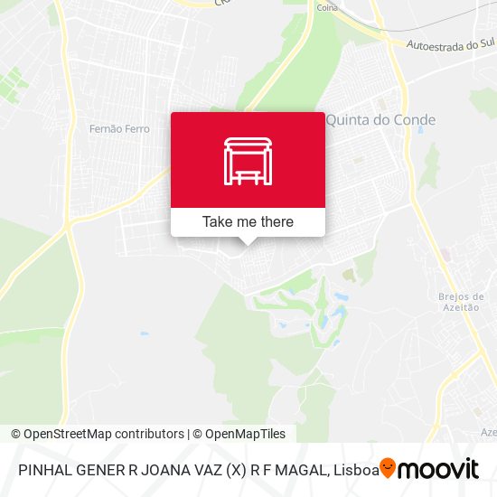 PINHAL GENER R JOANA VAZ (X) R F MAGAL mapa