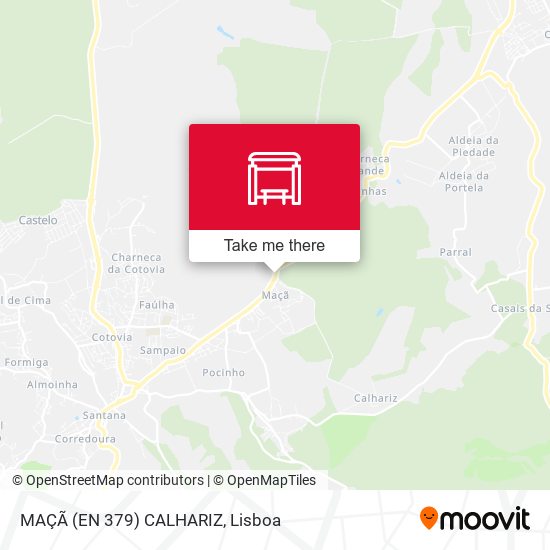 MAÇÃ (EN 379) CALHARIZ mapa